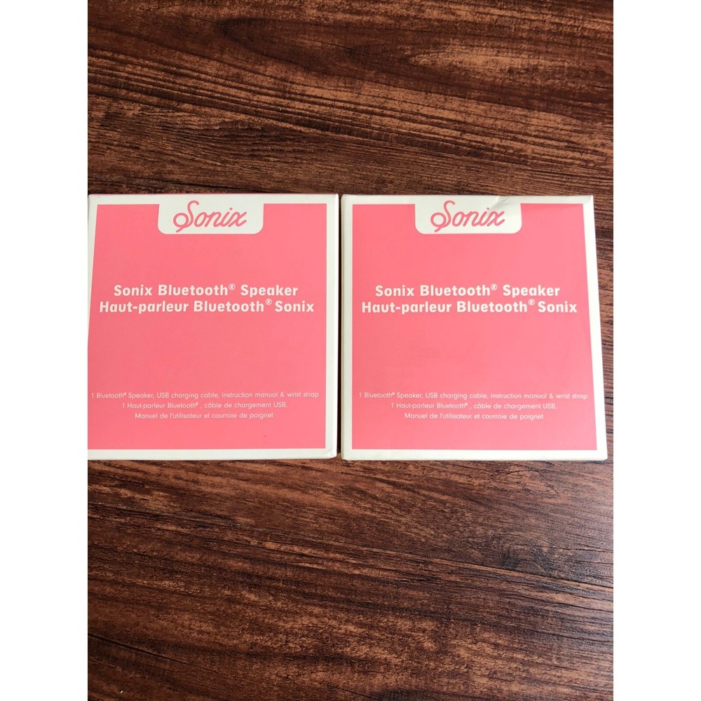 Sonic Bluetooth Speaker Set Of Two Portable Pink New